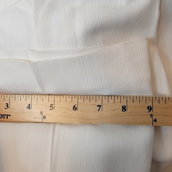 DEREK LAM Ivory Trousers High Rise Wide Leg Pleated Pants Preppy Women's 2‎ Long - Picture 9 of 13